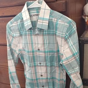 Express Checkered Dress Shirt!